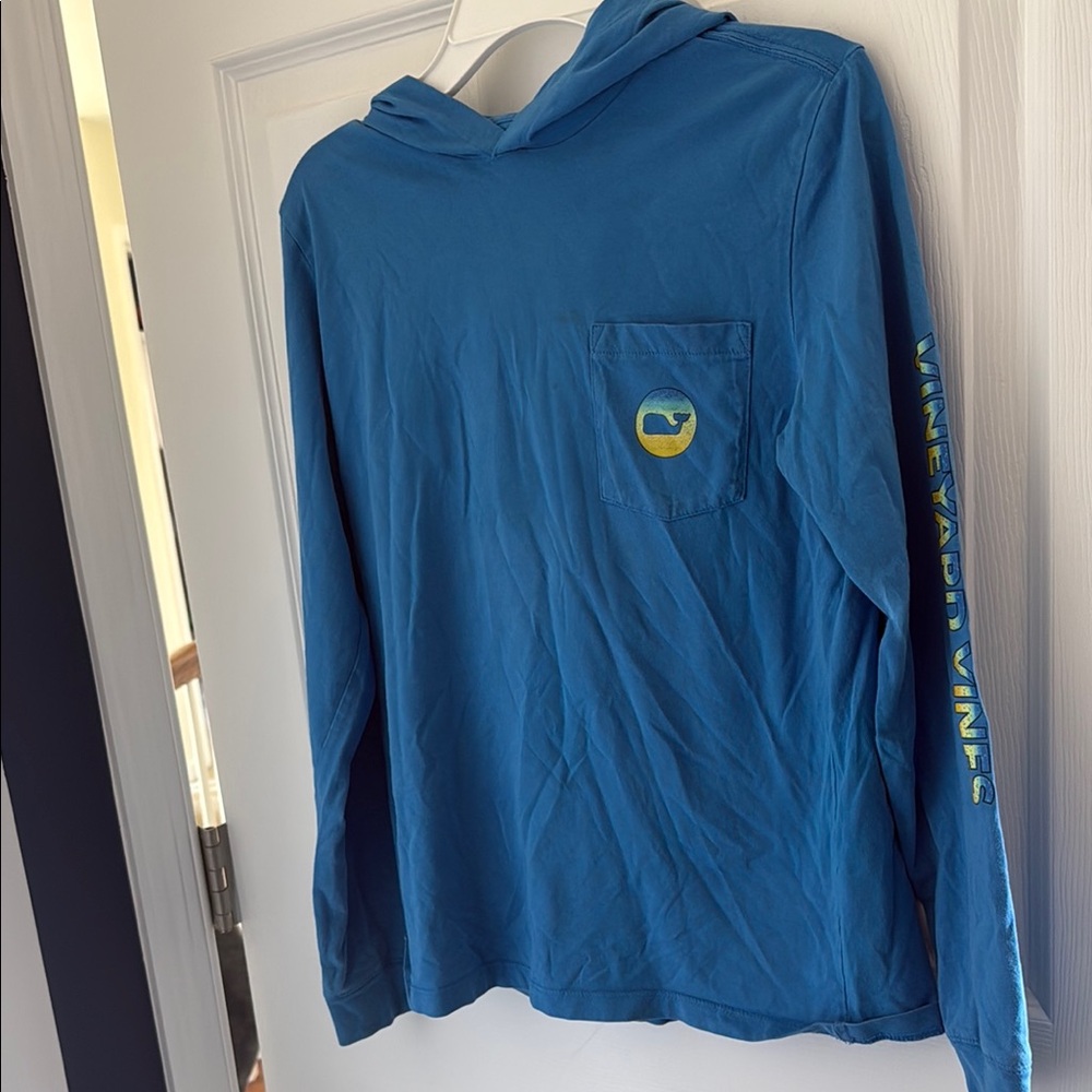 Vineyard Vines Blue Hoodie with Logo
